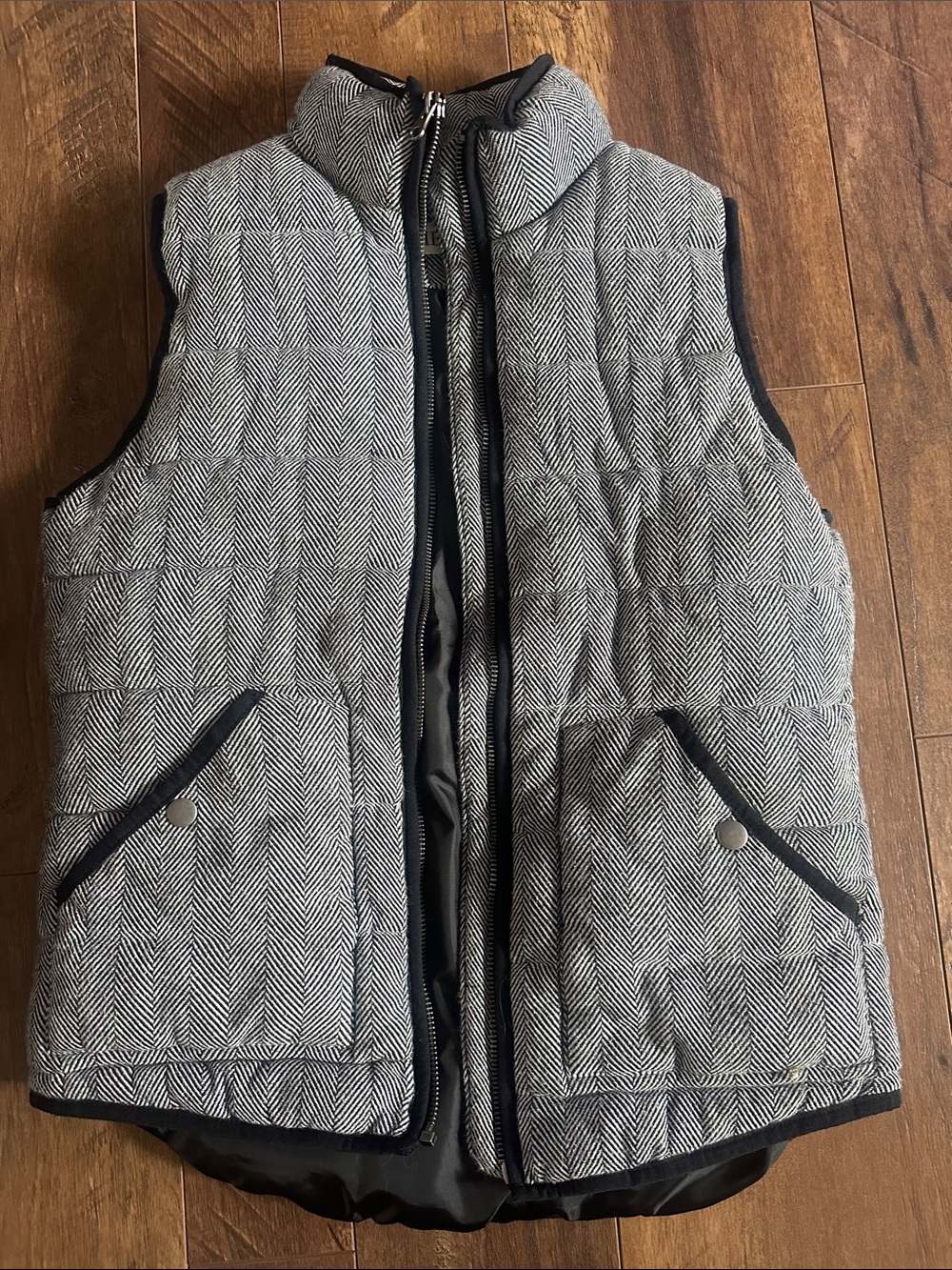 Merona Women's Quilted Herringbone Puffer Vest Size Small